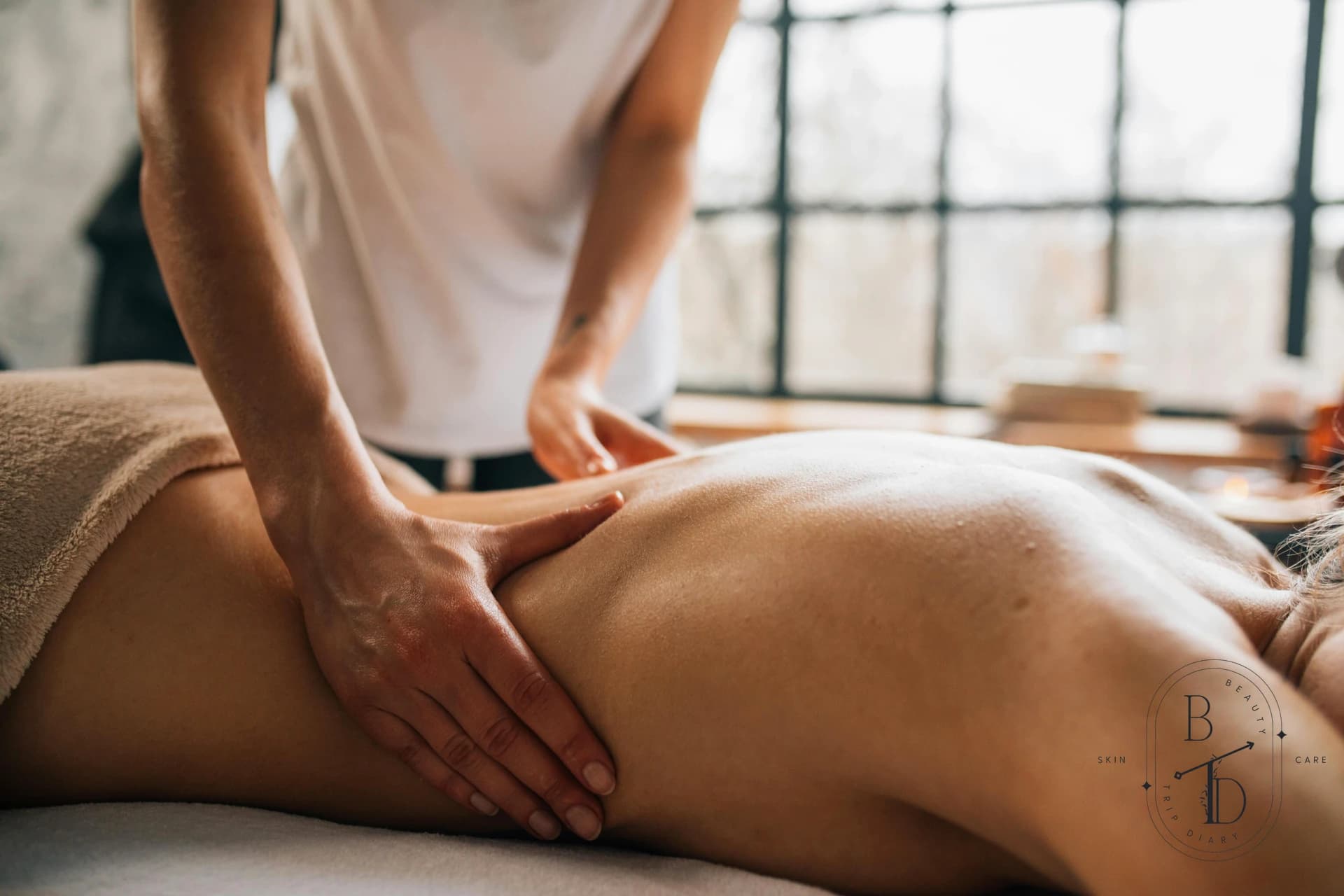 Professional facial relaxation massage
