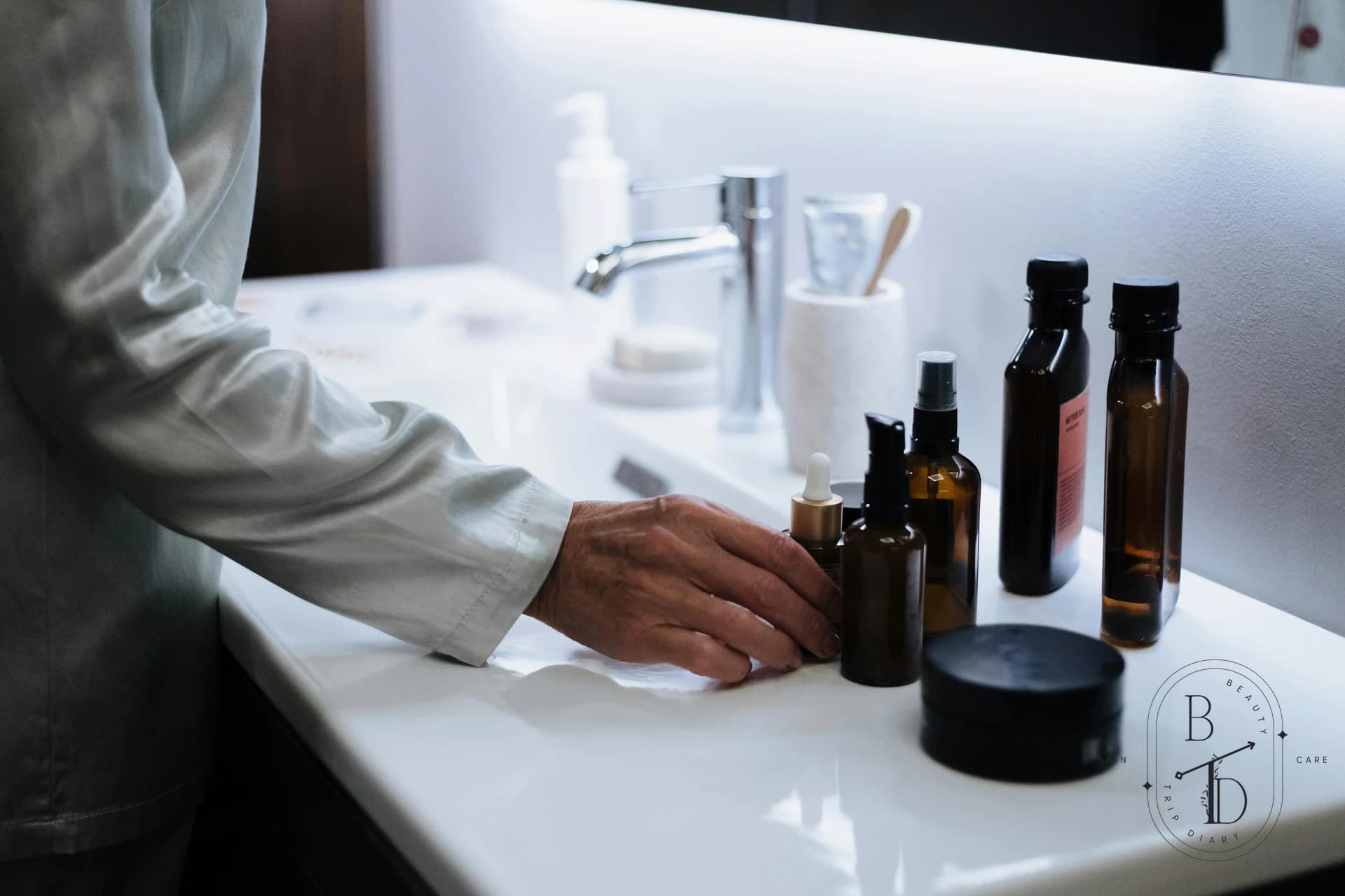 Balanced skincare routine products